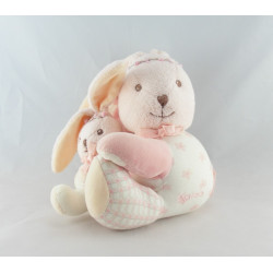Doudou Lapin lilirose robe à fleurs bandeau Kaloo