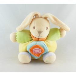 Doudou lapin patapouf bleu mauve avec abeille Kaloo