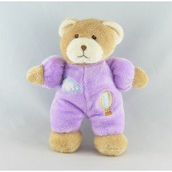 Doudou ours violet nuage montgolfiére GIPSY