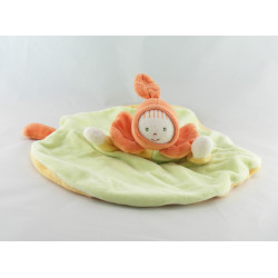 Doudou plat lapin rose blanc MOULIN ROTY 