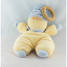 Doudou musical lutin garçon écru bonnet bleu NICOTOY