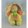 Doudou lapin jaune vert orange TAKINOU 
