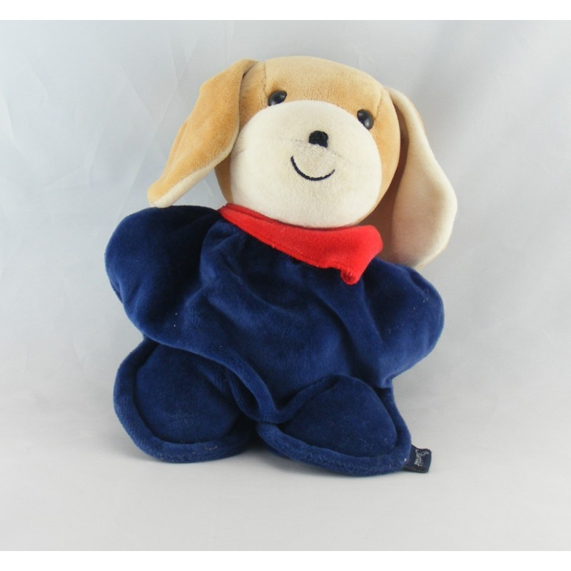 Doudou plat souris bleu marine foulard rouge STERNTALER