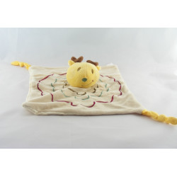 Doudou plat beige ecru ours POMMETTE