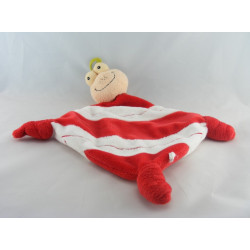 Doudou plat fourmi rouge Microcosmos CARRE BLANC