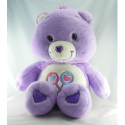 Peluche Bisounours mauve violet Groscadeau sucettes CARE BEARS