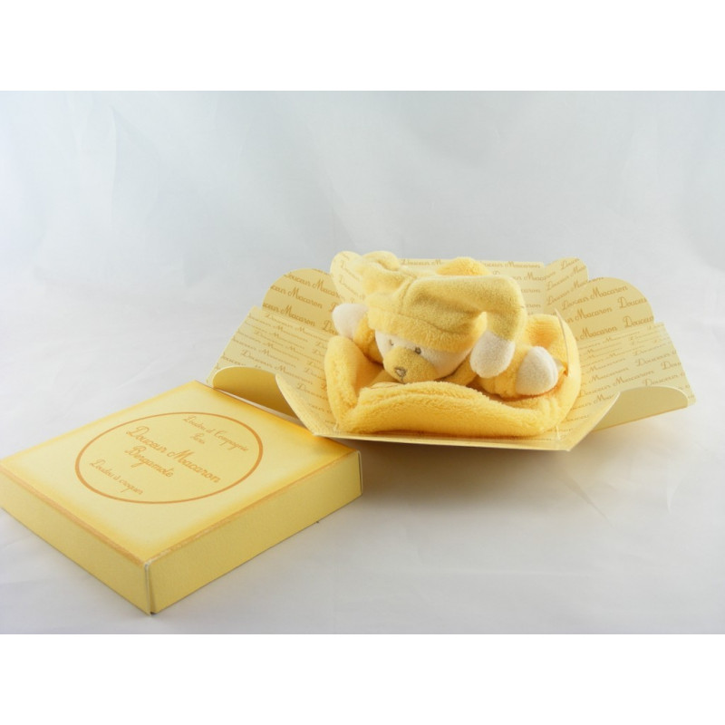 Doudou et compagnie plat rond ours jaune Douceur Macaron
