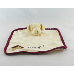 Doudou plat chien blanc rouge Wouf niche BENGY