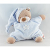 Doudou semi plat bleu ours étoiles NATTOU