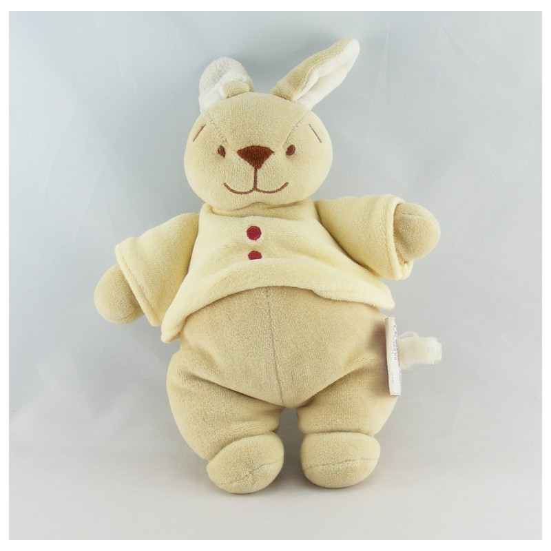 Doudou lapin jaune Gaspard NOUKIE'S