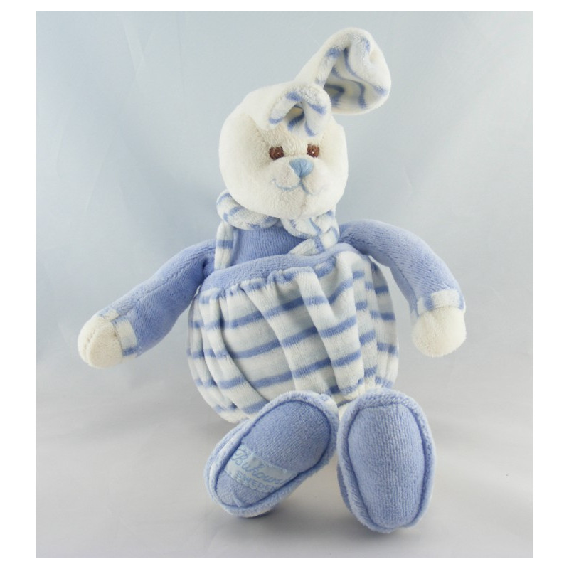 Doudou musical lapin blanc rose BUKOWSKI