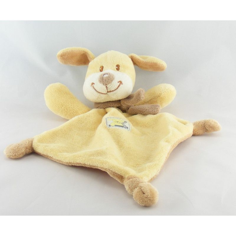 Doudou plat ours bleu vert Nicotoy 