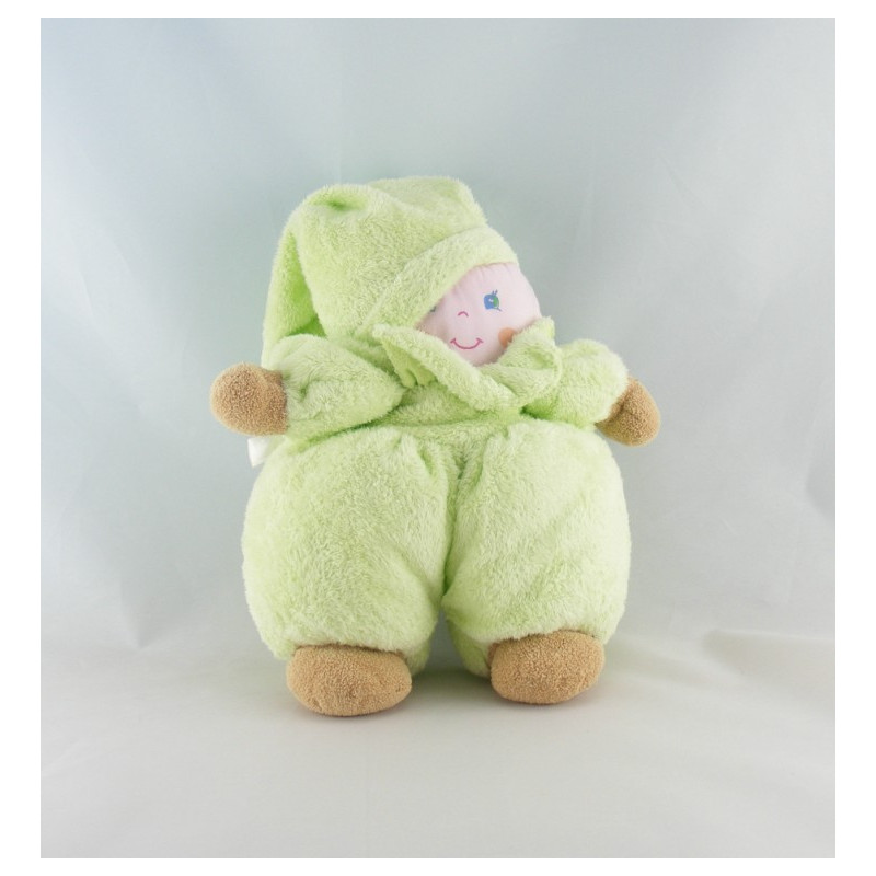 Doudou poupée lutin violet mauve grelot AJENA