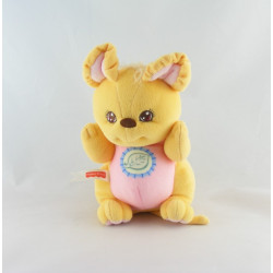 Doudou hochet écureuil orange rose FISHER PRICE