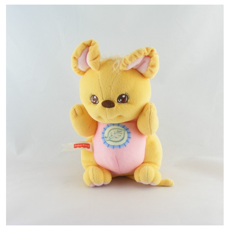 Doudou hochet écureuil orange rose FISHER PRICE