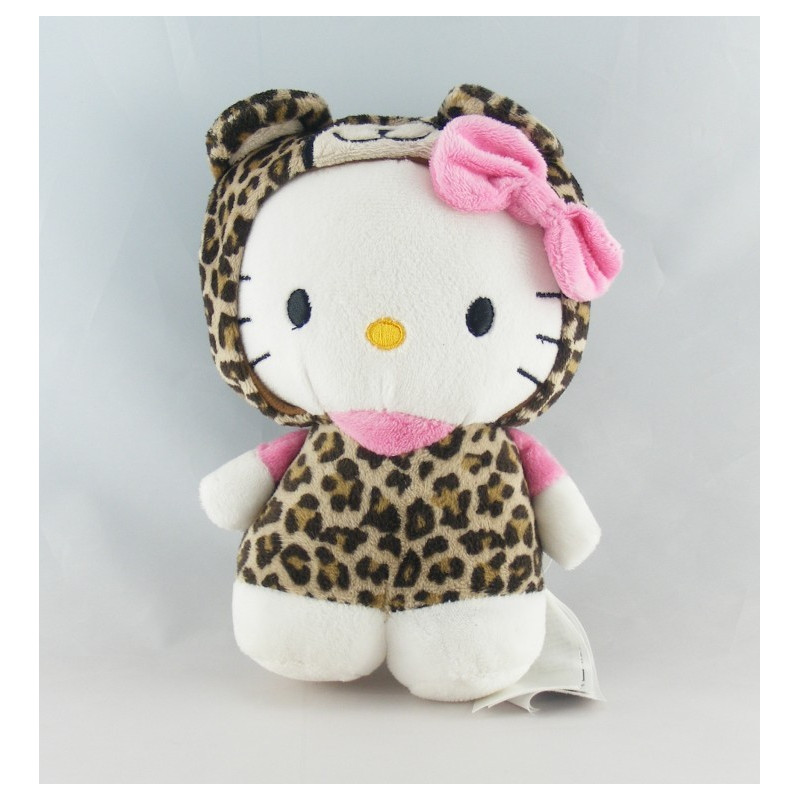 Doudou chat HELLO KITTY rose fleurs SANRIO LICENSE 