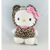 Doudou chat HELLO KITTY rose fleurs SANRIO LICENSE 