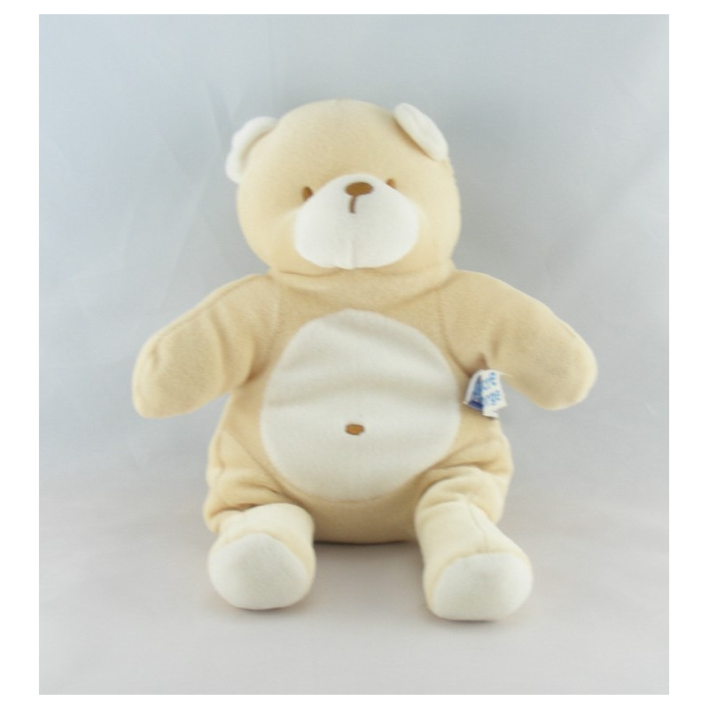 Doudou ours beige blanc SUCRE D'ORGE