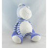 Doudou musical cheval zébre bleu rayé BABYSUN NURSERY