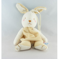 Doudou lapin beige blanc SUCRE D'ORGE