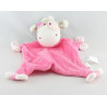 Doudou plat vache girafe rose SIPLEC