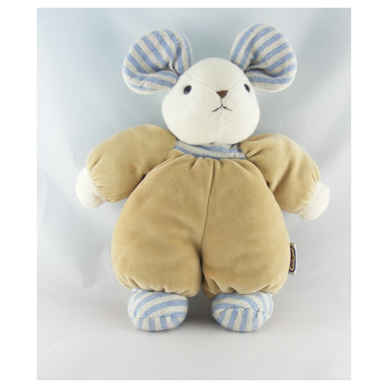 Doudou souris beige marron AJENA