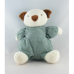 Doudou musical koala blanc marron vichy vert SUCRE D'ORGE 