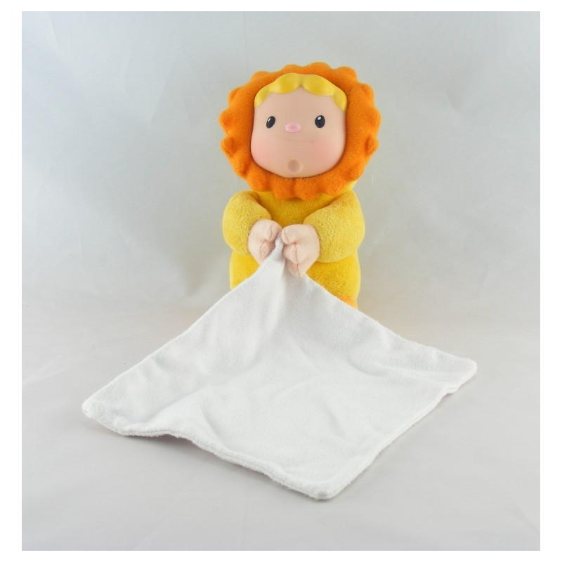 Doudou Cotoons jaune Tulip avec mouchoir Smoby