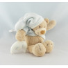 Doudou ours bleu ciel lune NATTOU avec attache