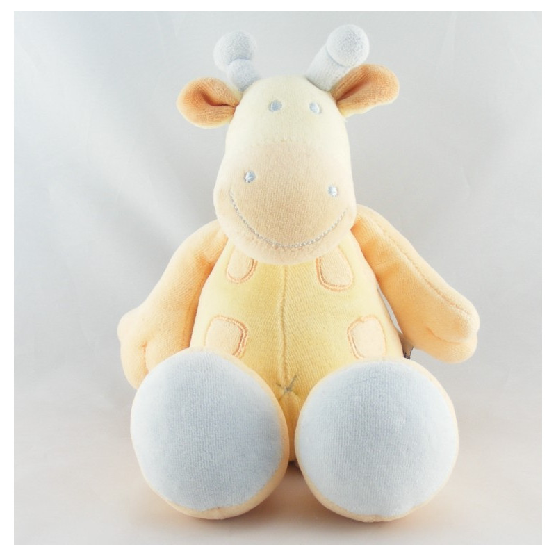 Doudou musical girafe orange jaune bleu JOLLYBABY