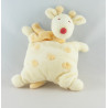 Doudou semi plat girafe jaune bleu JOLLYBABY