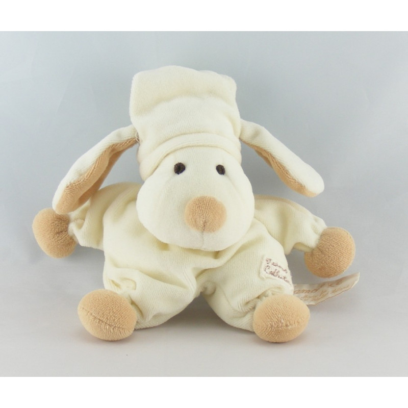 Doudou chien écru beige TIAMO COLLECTION