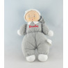 Doudou plat Lutin fille rouge gris Berchet