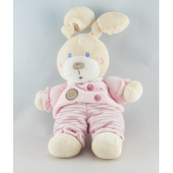 Doudou lapin bleu velours brodé KITCHOUN KIABI NICOTOY
