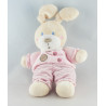 Doudou lapin bleu velours brodé KITCHOUN KIABI NICOTOY