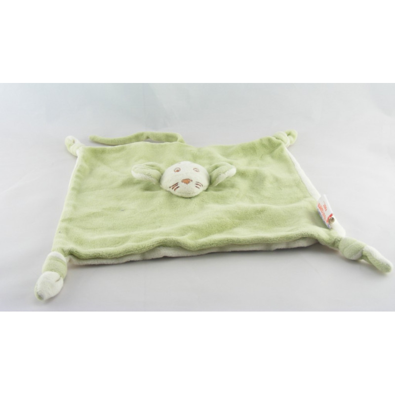 Doudou plat souris verte TCF TOUT COMPTE FAIT