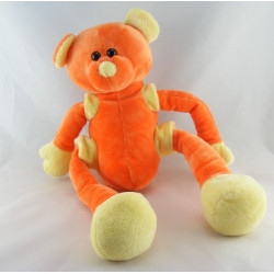 Doudou ours orange jaune bras jambes coulissant CMP