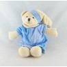 Doudou ours blanc bleu CMP