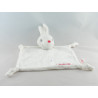 Doudou lapin blanc salopette rouge GUIGOZ