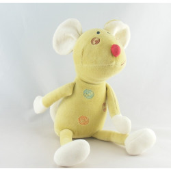 Doudou boule souris verte vichy bleu SUCRE D'ORGE