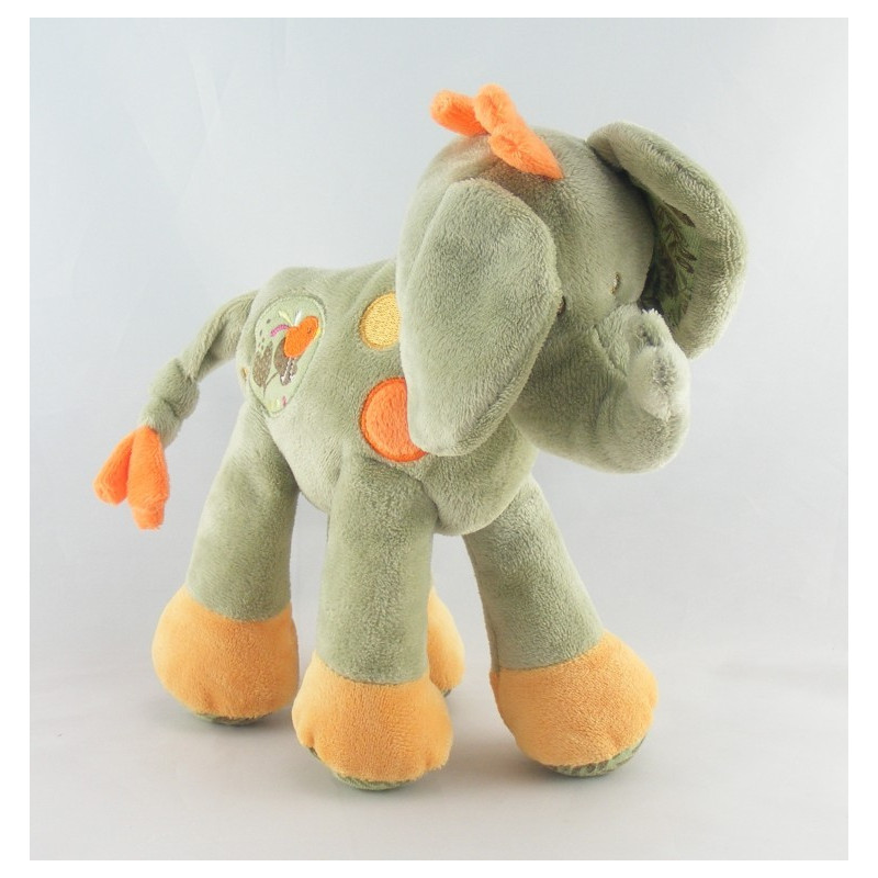 Doudou éléphant vert étoiles NICOTOY