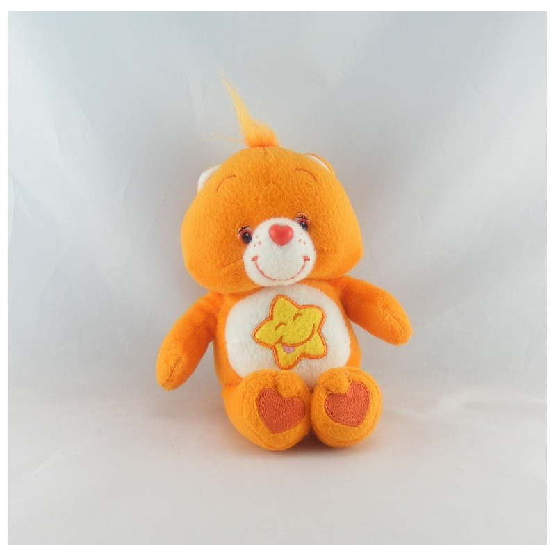 Peluche Bisounours orange étoile Grosourire CARE BEARS 20 cm