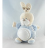 Doudou lapin rayé bleu ABC NICOTOY