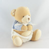 Doudou bébé ours pull vichy bleu couche KALOO 