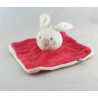 Doudou plat lapin rouge blanc SUCRE D'ORGE 