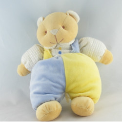 Doudou chat ours beige blanc cerf volant BENGY