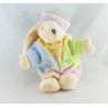 Doudou lapin rose bleu jaune formes CMP