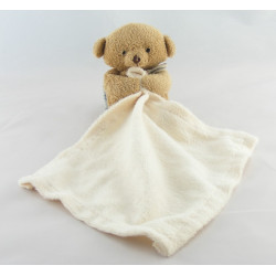 Doudou plat Ours beige marron mouchoir Doudou et Compagnie 