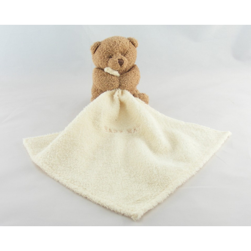 Doudou et compagnie Ours beige marron mouchoir 