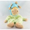 Doudou girafe vache verte jaune bleu NOUNOURS